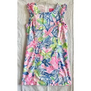 Lilly Pulitzer Mini Steffi Shift Dress Havana Cocktail Print Girls Sz 14